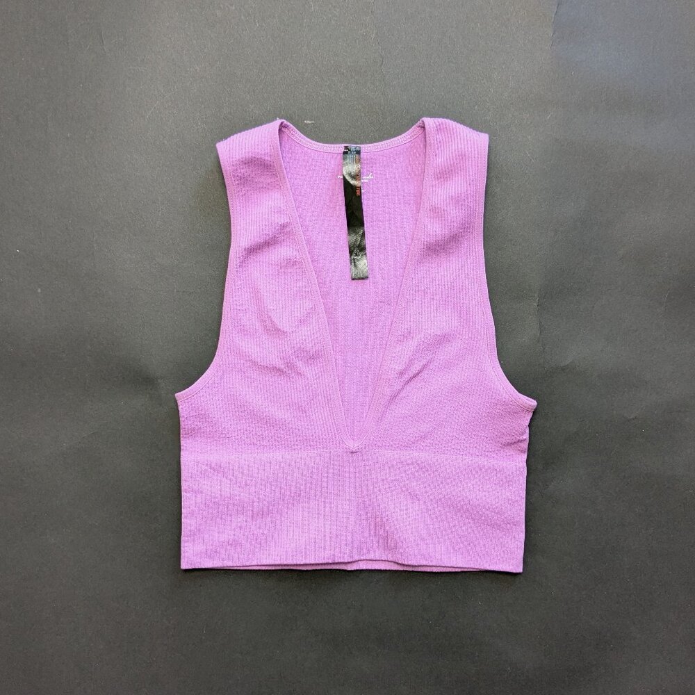 Out From Under Puple Deep V-neckline Top size : SP